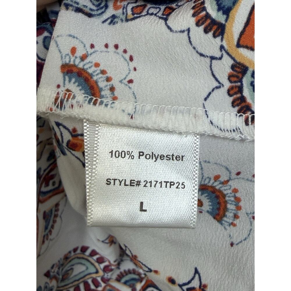 Women's Verse Top Blouse Sz L Sleeveless Lightweight Boho Aztec Print Pullover - Picture 9 of 12